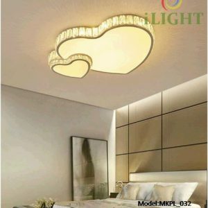 Đèn mâm Led ốp trần hai trái tim