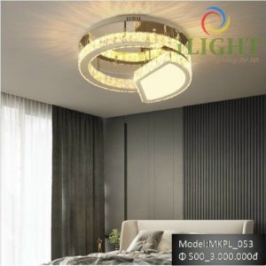 Đèn mâm Led ốp trần hình bán nguyệt khuyết