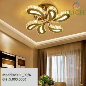 Đèn mâm Led ốp trần sáu cánh hoa