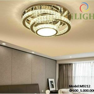 Đèn mâm Led ốp trần hình tròn ba tầng lệch nhau